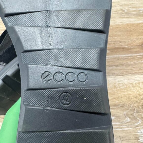 Ecco Cayla Black Leather Lace Up Sneakers Women's Size EU 42 - Picture 5 of 6